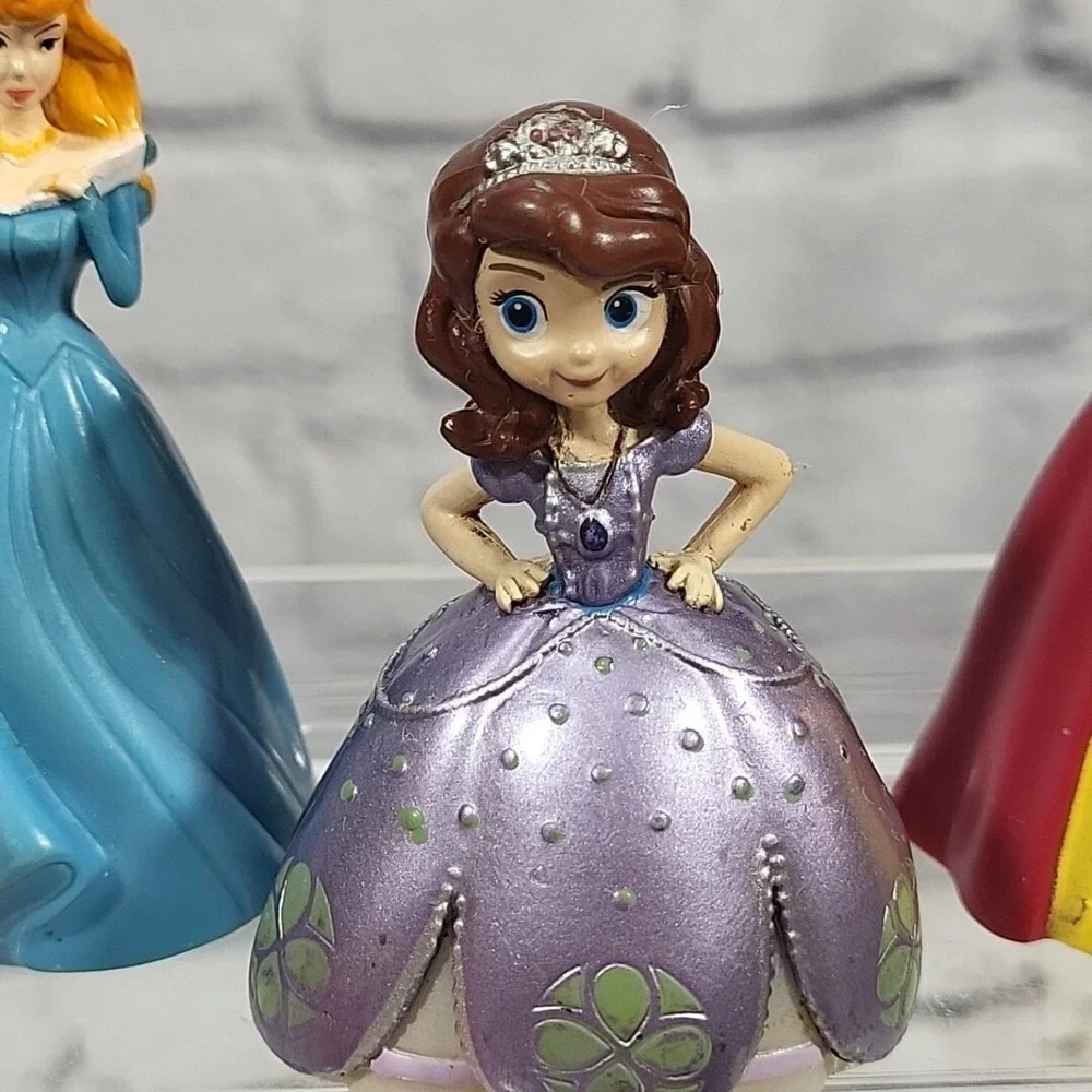 Disney Princess Figures‎ Lot 5 Sofia Aurora Snow White Belle Flawed Cake Toppers